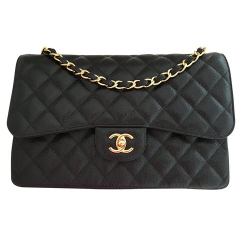 chanel classic double flap jumbo black|Chanel classic flap 2022.